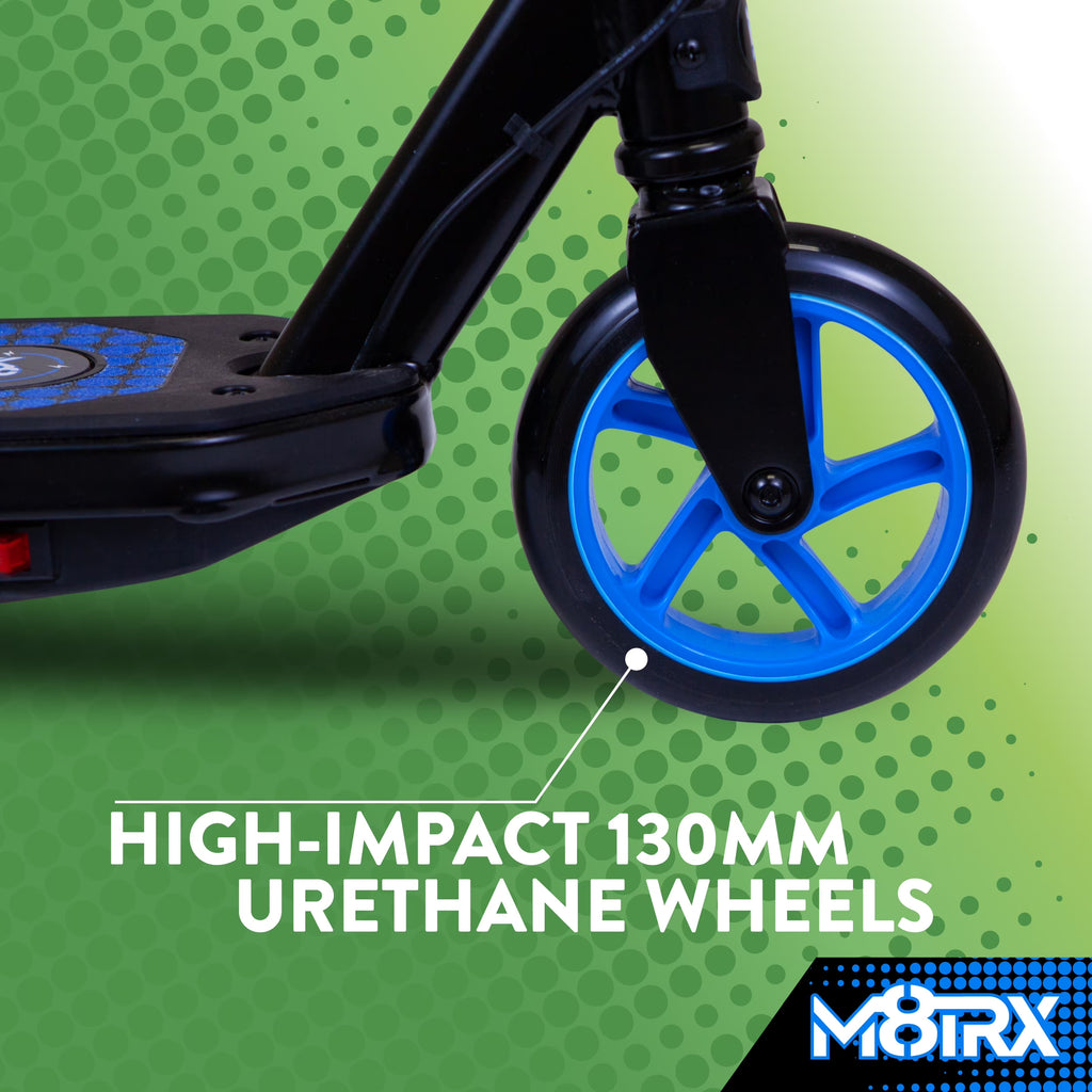 M8TRX Blue 12V Electric Scooter for Kids Ages 6-12, Powered E-Scooter with Speeds of 8 MPH