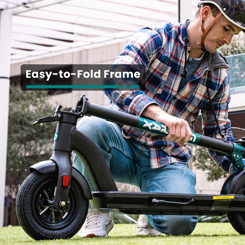 GMAX Electric Scooter for Adults, 10" Honeycamb Tire, Max 42 Mile & 20 Mph by 500W Motor, Folding Electric Scooter for Commute