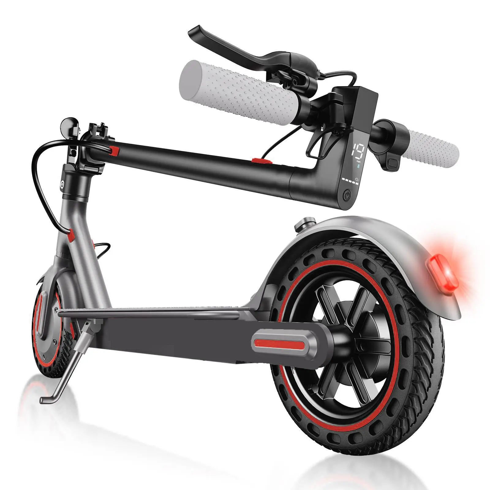 Electric Scooter -19 MPH Max Speed, 8.5''Honeycomb Solid Tires, 350W Motor, 12 Miles Range,Adjustable Speed Foldable Commuter Scooter with Dual Braking System & Smart App Control School Powerful Scooters
