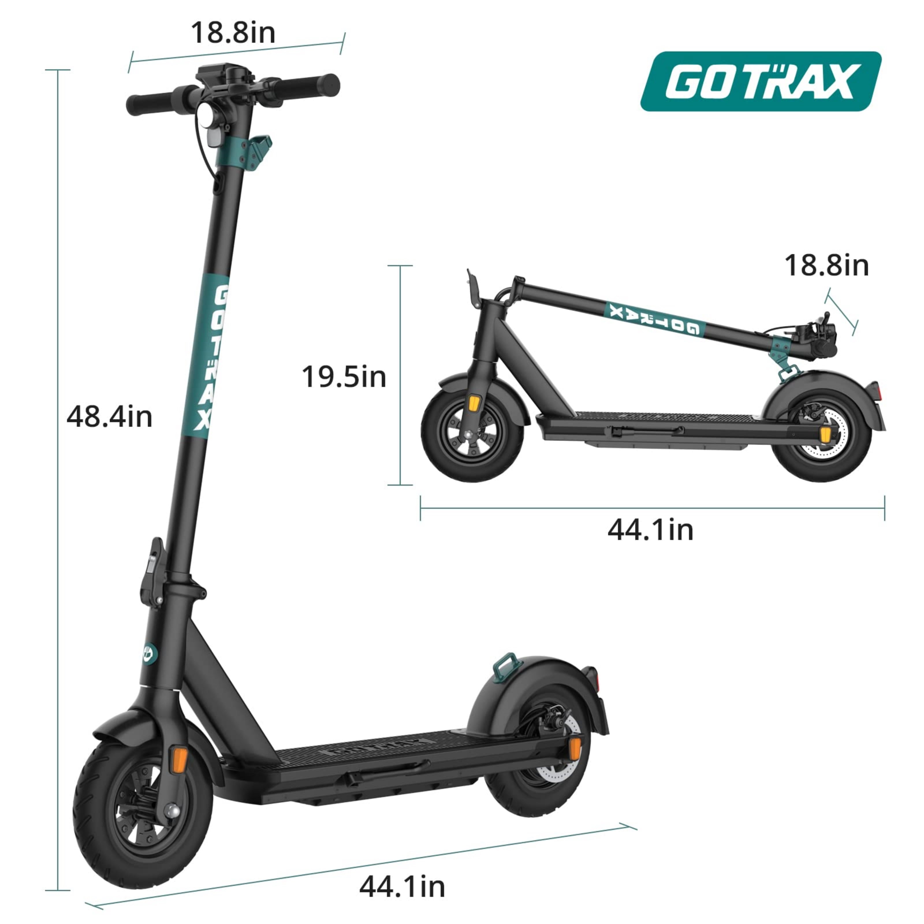 GMAX Electric Scooter for Adults, 10" Honeycamb Tire, Max 42 Mile & 20 Mph by 500W Motor, Folding Electric Scooter for Commute