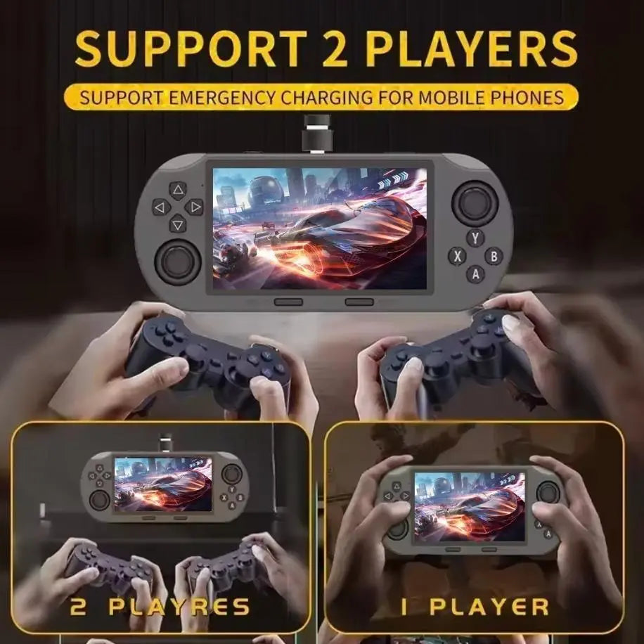 SF3000 Retro Handheld Game Console with 4.5 Inch IPS Screen 3000Mah Battery & 64GB TF Card for Boys Gift Gaming & Accessories Game Cables Cool Gadgets Boys Box Compact Game Console Retro Game Consoles Gamer Gifts for Him Portable Retro Game Console