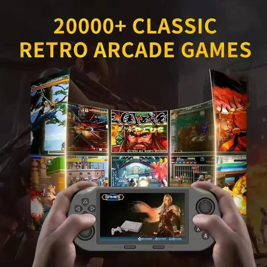 SF3000 Retro Handheld Game Console with 4.5 Inch IPS Screen 3000Mah Battery & 64GB TF Card for Boys Gift Gaming & Accessories Game Cables Cool Gadgets Boys Box Compact Game Console Retro Game Consoles Gamer Gifts for Him Portable Retro Game Console