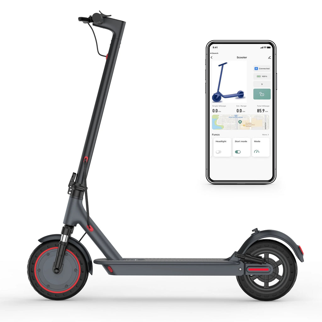 TMAX 500W 10' Foldable Electric Scooter, 21 Mph Top Speed with Dual Braking System and Shock Absorption UL2272