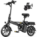US 14" Foldable Electric Bike for Adults | 750W Peak Motor, 22 MPH Speed | 48V 10.4Ah/15.6Ah Battery, Electric Scooter| with Dual-Seat and Multi-Shock Absorption & Smart APP | with Phone Holder | UL2849 Certified Motor | Nice for Gift & Daily Commutes