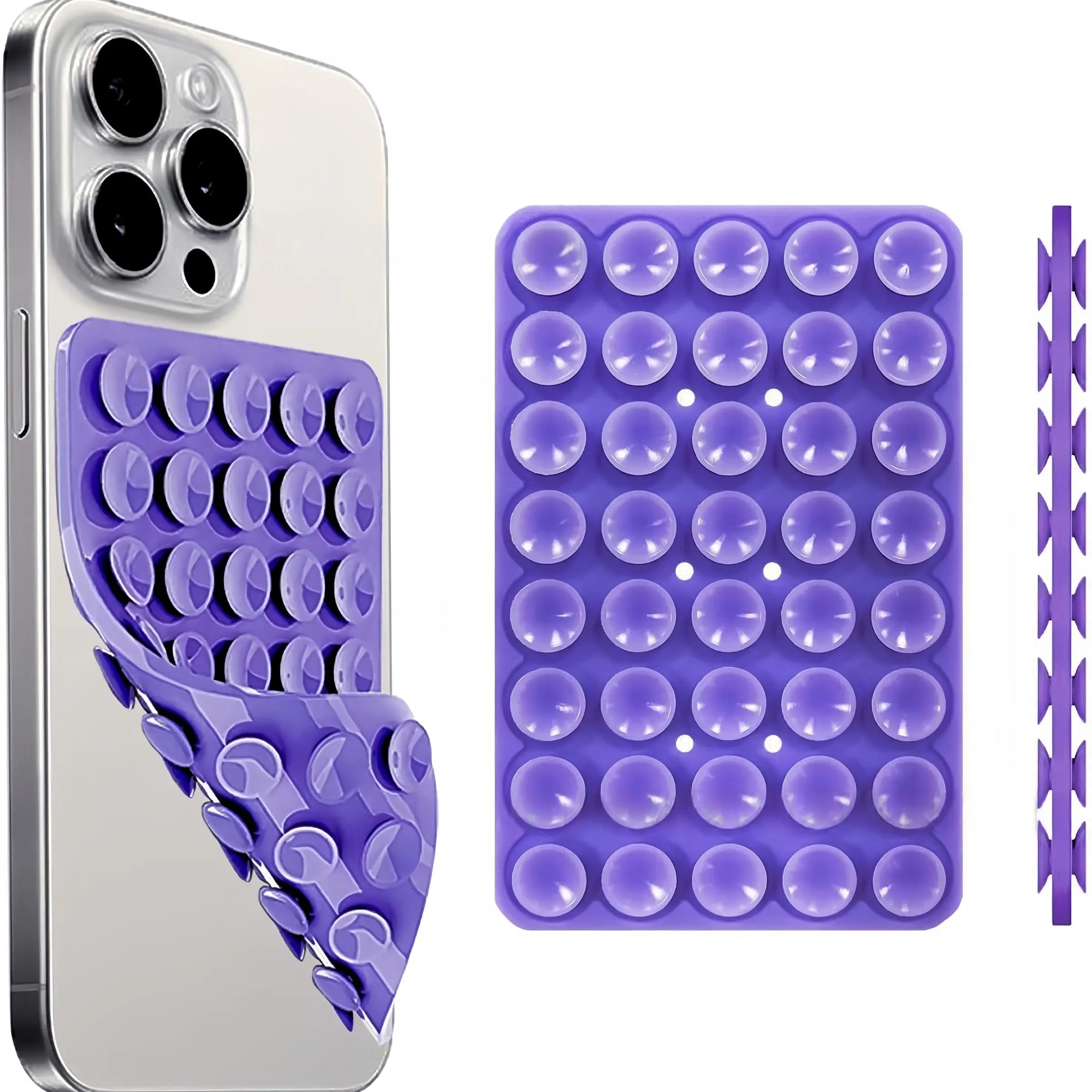 Silicone Suction Cup Phone Holder, Cell Phone Mount, Double-Sided Phone Holder, Hands-Free Phone Stand, Phone Accessories for Selfie & Video, Mount, Smartphone Suction Cup