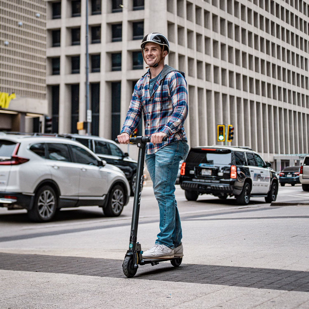 G2Plus Foldable Electric Scooter for Adult Teens Age of 8+ with 6" Tires, 200W 12Mph, Gray
