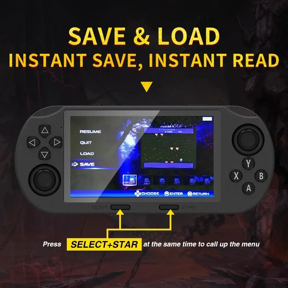 SF3000 Retro Handheld Game Console with 4.5 Inch IPS Screen 3000Mah Battery & 64GB TF Card for Boys Gift Gaming & Accessories Game Cables Cool Gadgets Boys Box Compact Game Console Retro Game Consoles Gamer Gifts for Him Portable Retro Game Console