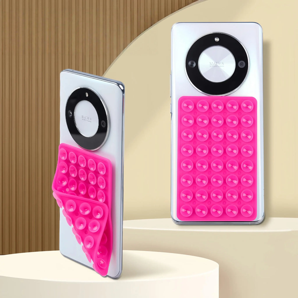 Silicone Suction Cup Phone Holder, Cell Phone Mount, Double-Sided Phone Holder, Hands-Free Phone Stand, Phone Accessories for Selfie & Video, Mount, Smartphone Suction Cup