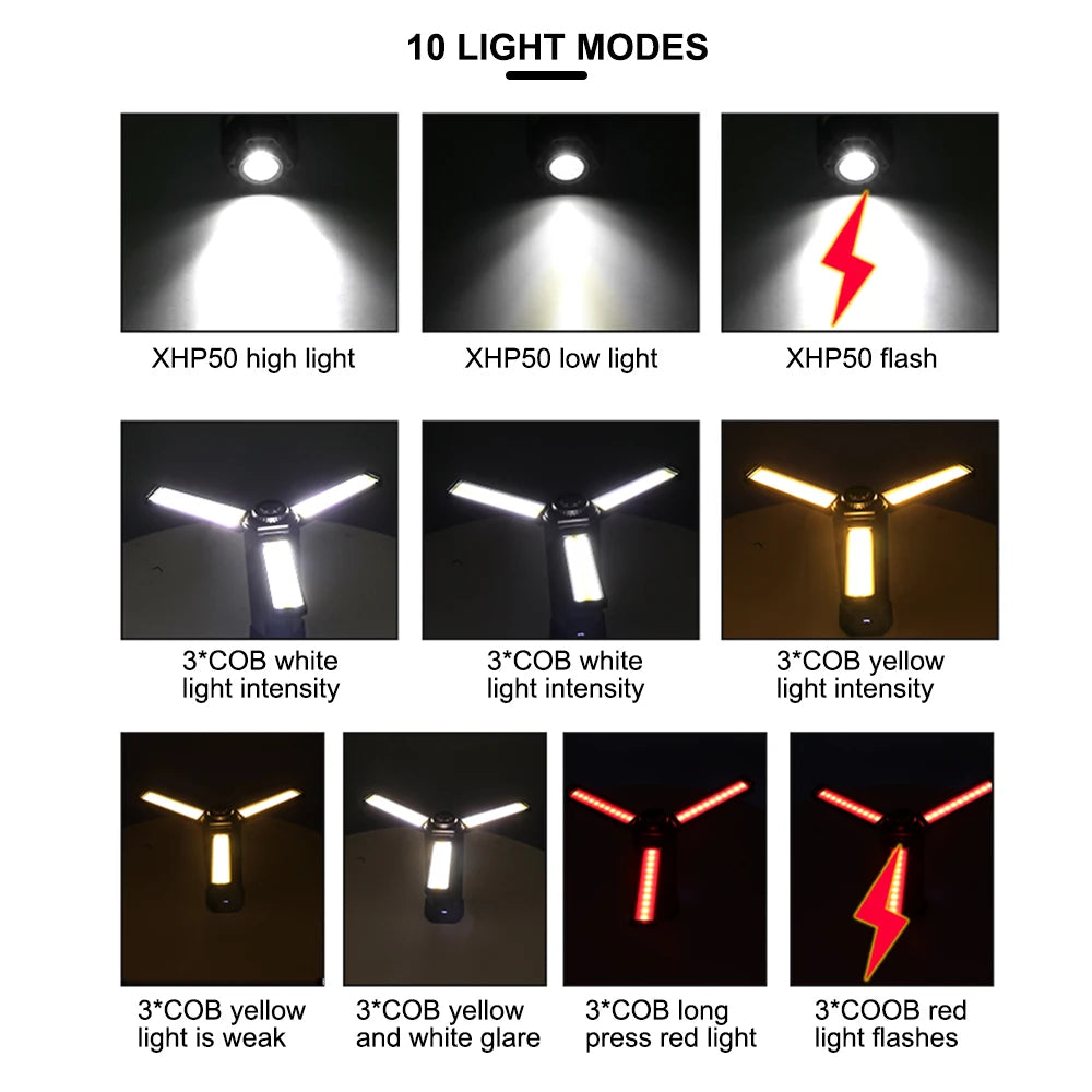 30W XHP50 LED Portable Flashlight