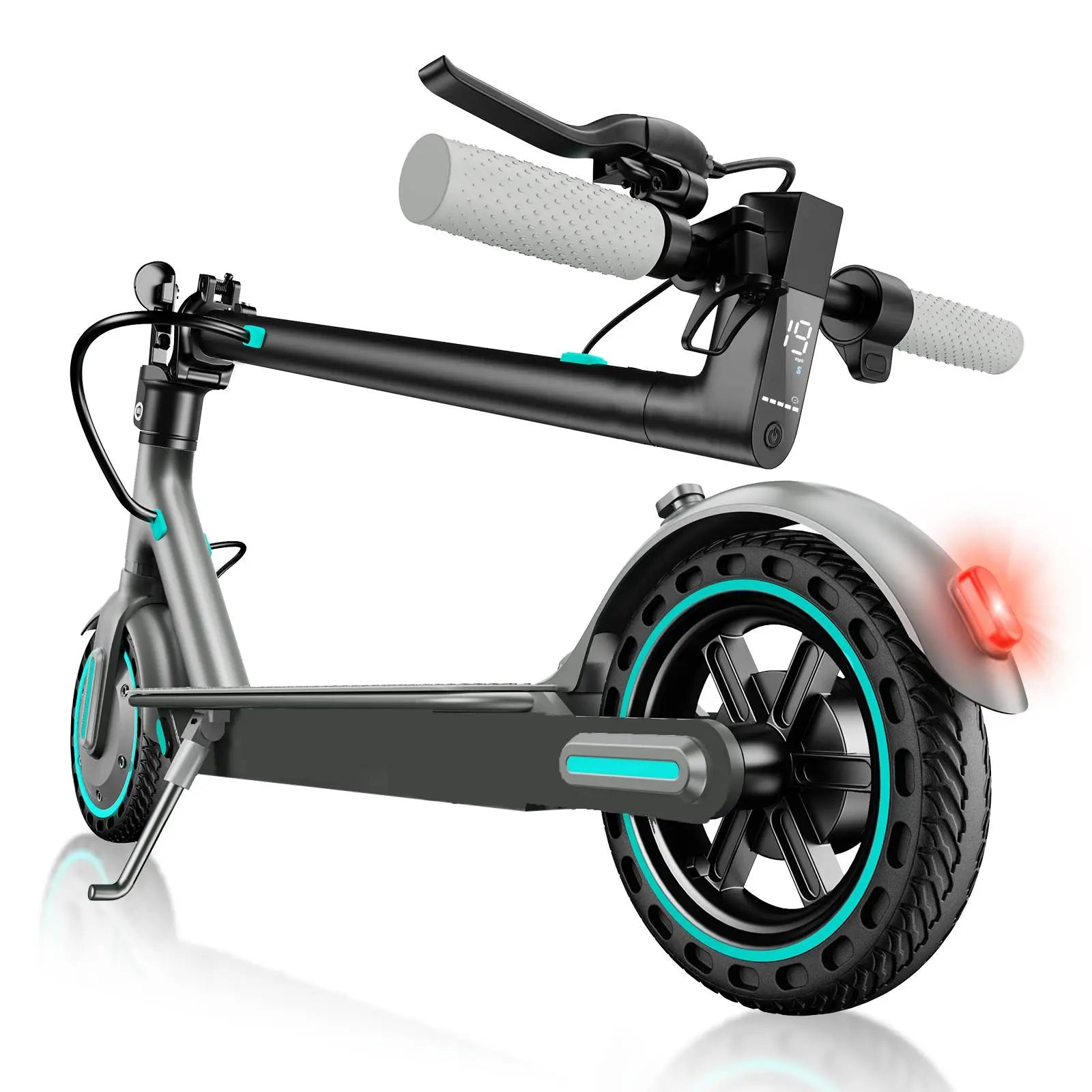 Electric Scooter -19 MPH Max Speed, 8.5''Honeycomb Solid Tires, 350W Motor, 12 Miles Range,Adjustable Speed Foldable Commuter Scooter with Dual Braking System & Smart App Control School Powerful Scooters